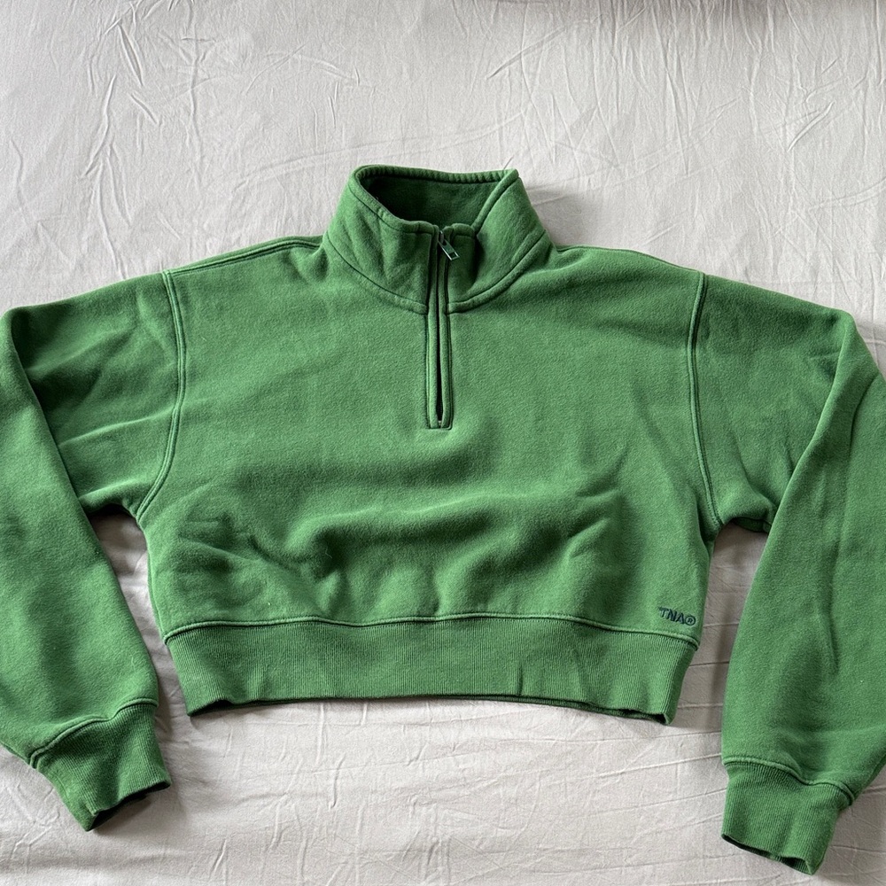 Aritzia TNA Half-Zip Cropped Sweatshirt